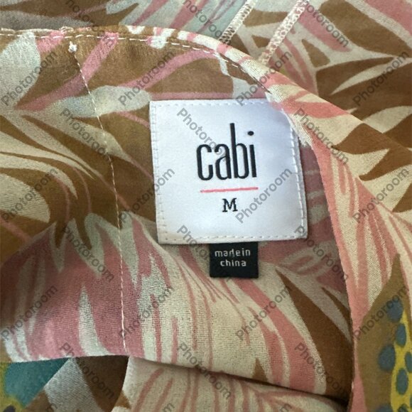 CAbi Medium Tropical Orchid #5216 Floral Blouse - Picture 3 of 5